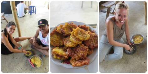 Aprendiendo a hacer los "Corn Cakes"