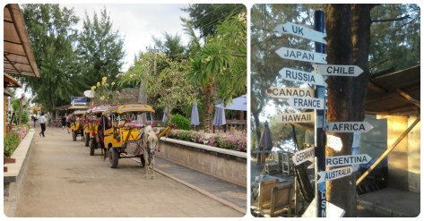 La calle principal, que practicamente da vuelta a la isla.