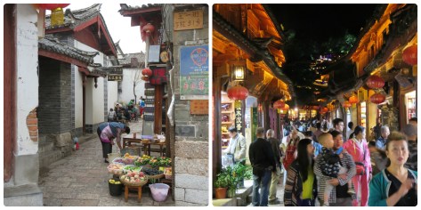 LiJiang en la mañana y en la noche