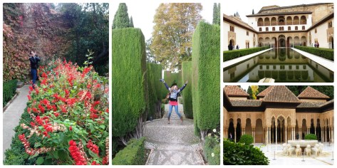 Jugando en los jardines de la Alhambra