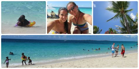 Fotos del día anterior, en la playa de PAradise Island.